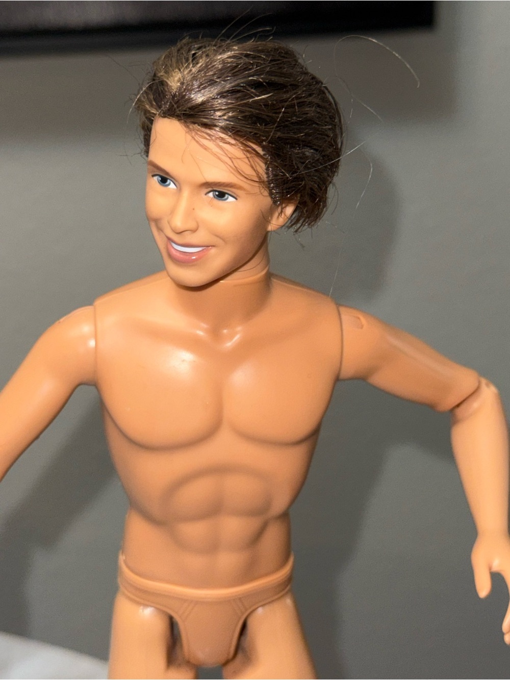 Barbie Mattel Ken’s friend Fashion Doll 12 in Nude Straight Brown Hair Blue Eyes